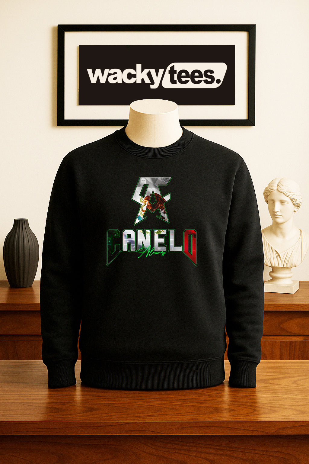 Canelo Alvarez CA Mexican Flag Boxing Distressed 1 Graphic Tee Shirt