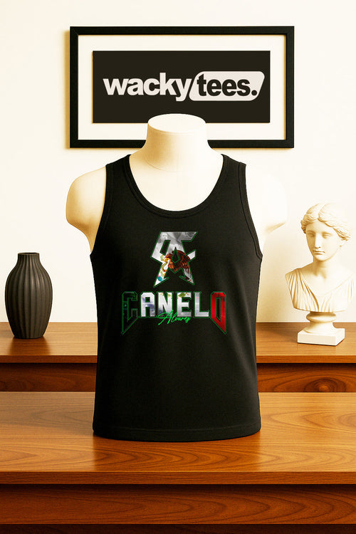 Canelo Alvarez CA Mexican Flag Boxing Distressed 1 Graphic Tee Shirt