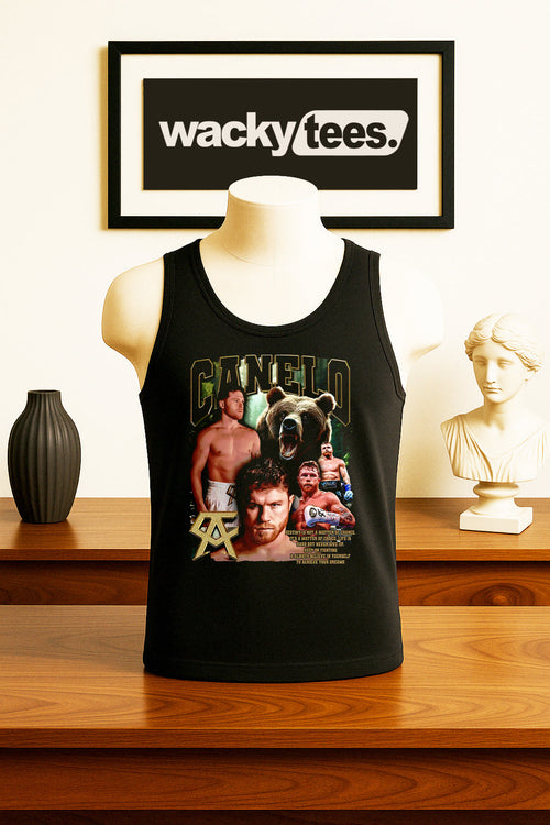Canelo Alvarez El Oso Portrait Boxing Distressed Graphic Tee Shirt