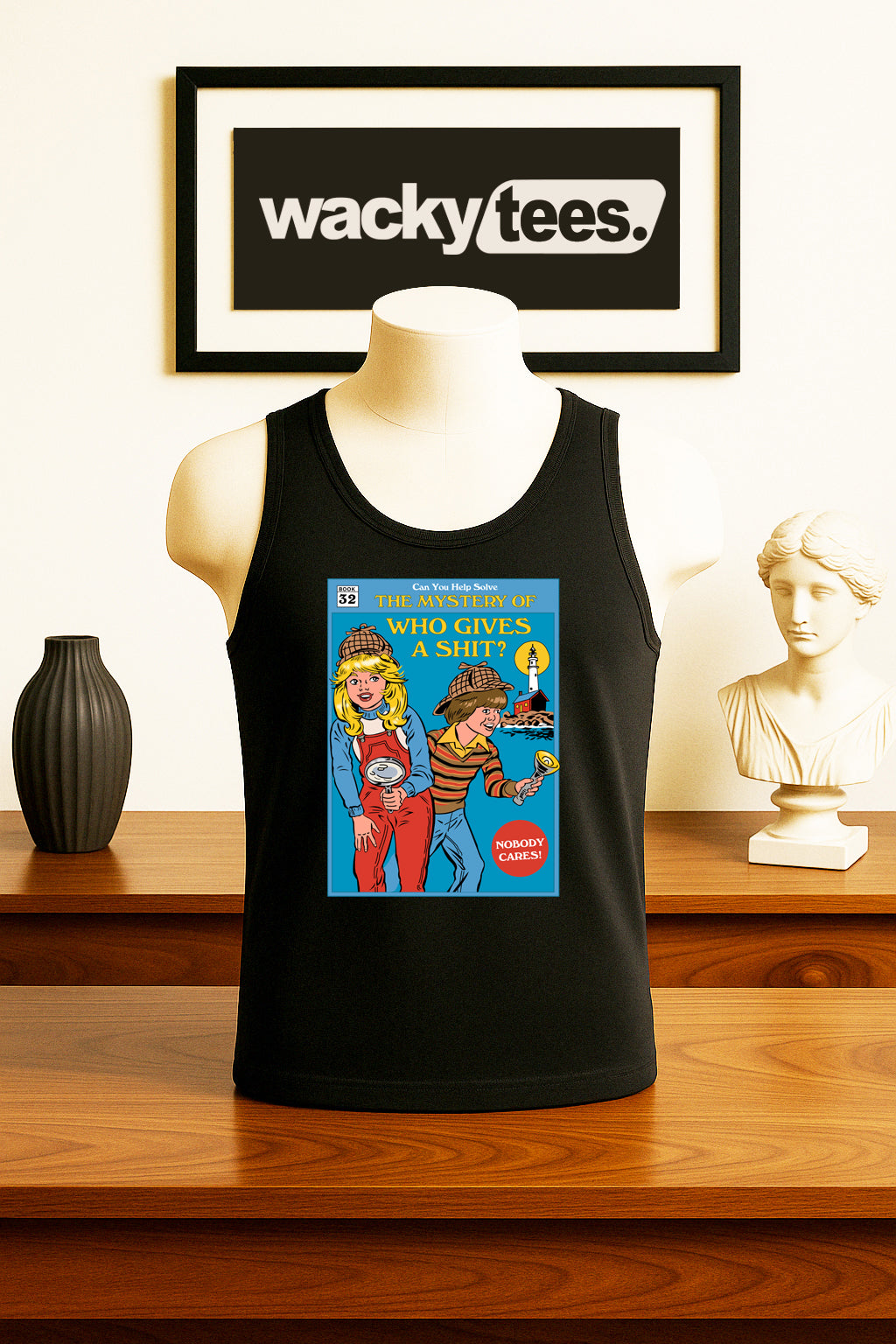 Childrens Books Mystery of Who Gives a Shit Funny Graphic Tee Shirt