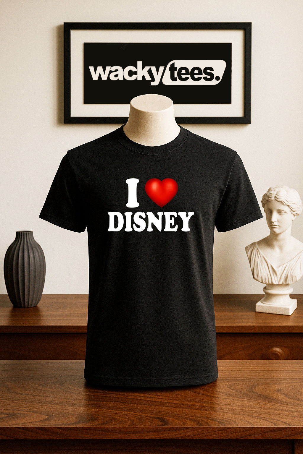 I Love Disney I Heart Funny Adult Humor Graphic Tee Shirt