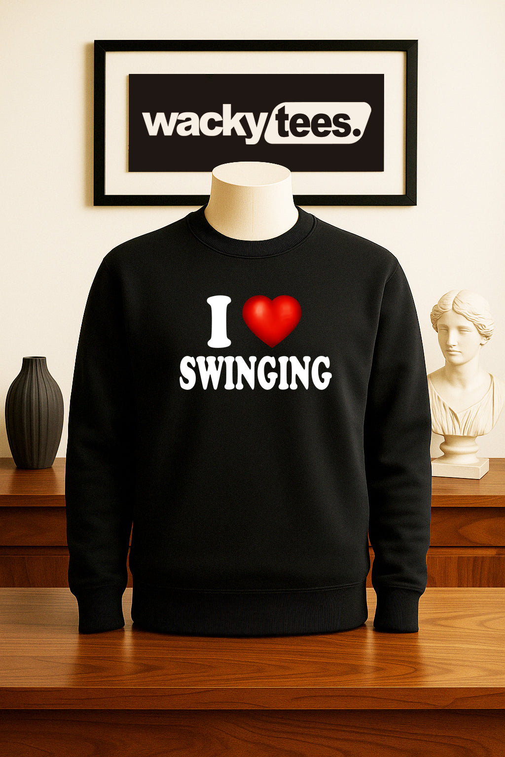 I Love Swinging I Heart Funny Adult Humor Graphic Tee Shirt