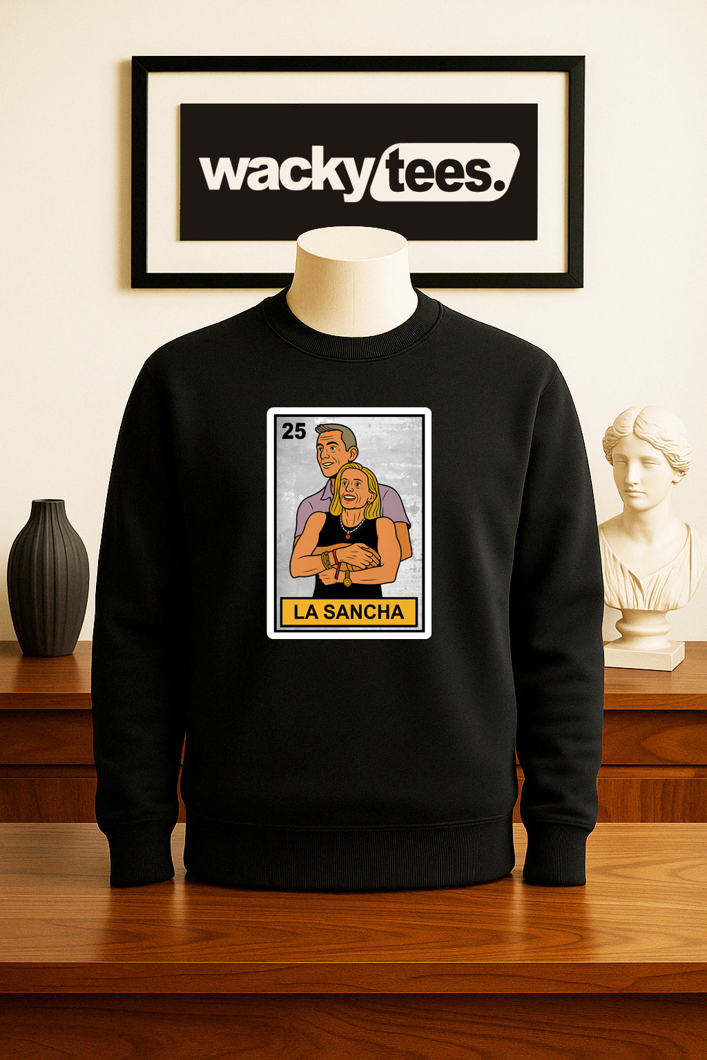 La Sancha Loteria Caught on Kiss Cam Funny Mexican Bingo Card Graphic Tee Shirt
