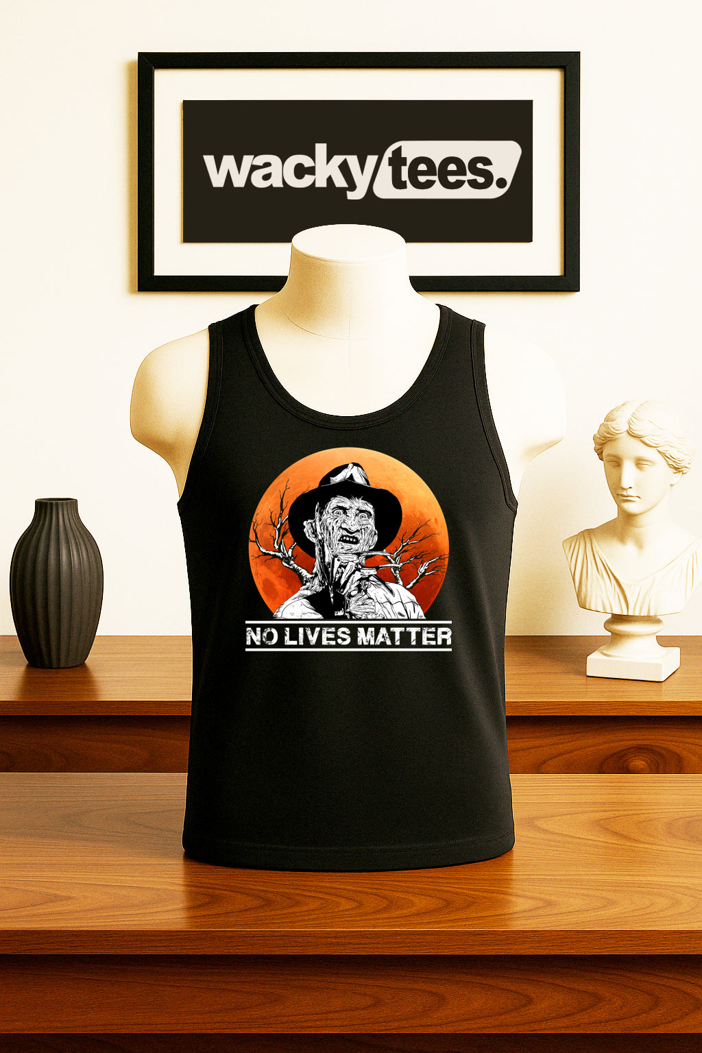 No Lives Matter Freddy Krueger Horror Terror Halloween Graphic Tee Shirt