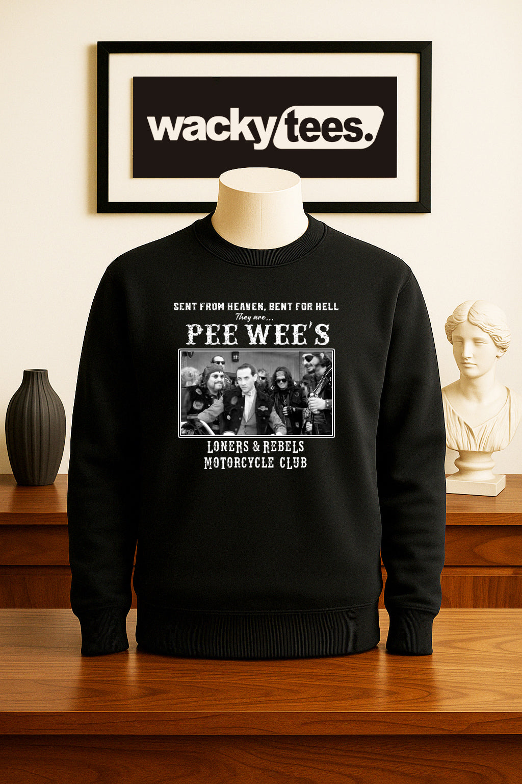 Pee Wee Herman Loners and Rebels Motorcycle Club Graphic Tee Shirt