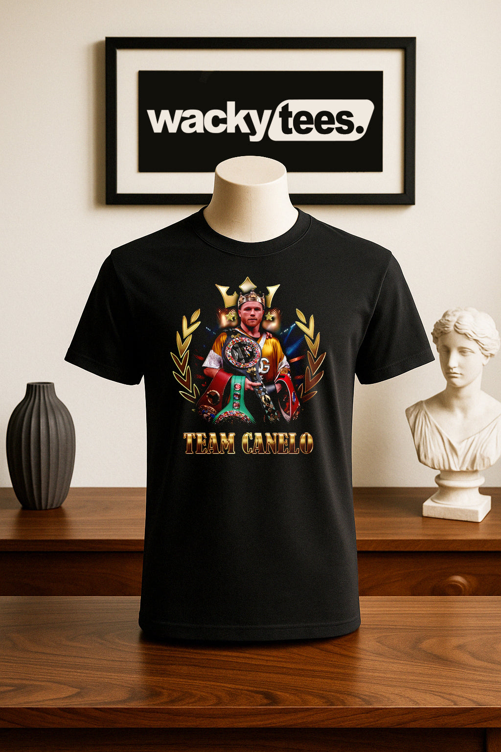 Team Canelo Alvarez El Rey Del Boxeo Boxing Distressed Graphic Tee Shirt