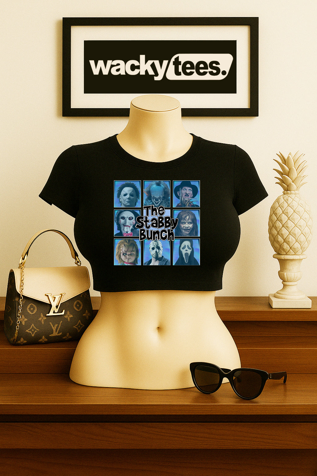 The Stabby Bunch Serial Killer Horror Terror Halloween Graphic Tee Shirt